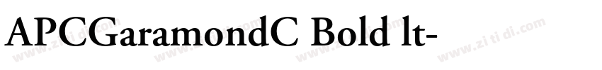 APCGaramondC Bold lt字体转换